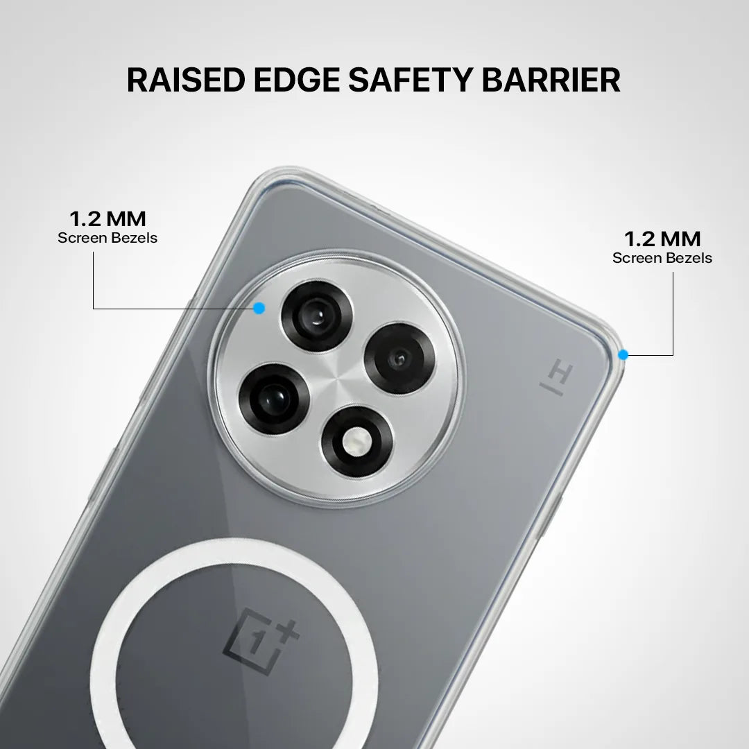 Casesaccessories magnetic clear case with raised camera and screen protection