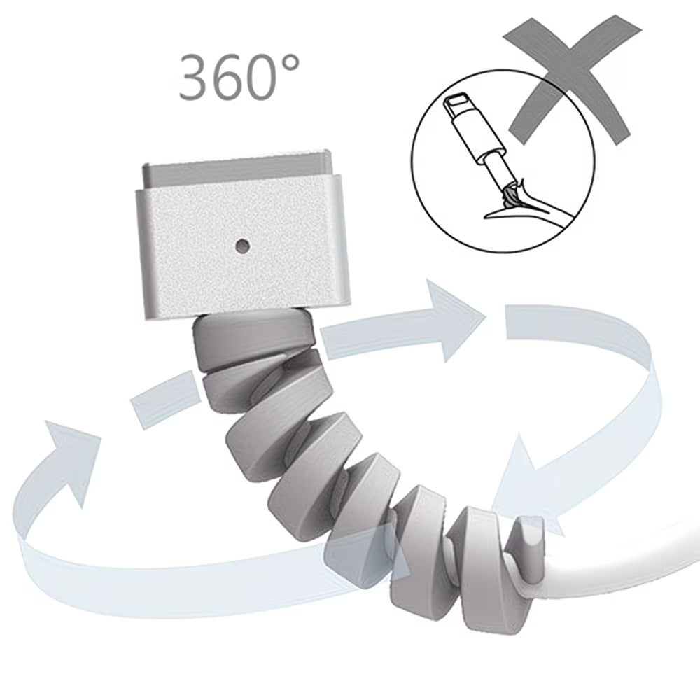 Durable spiral cable protector for mobile chargers