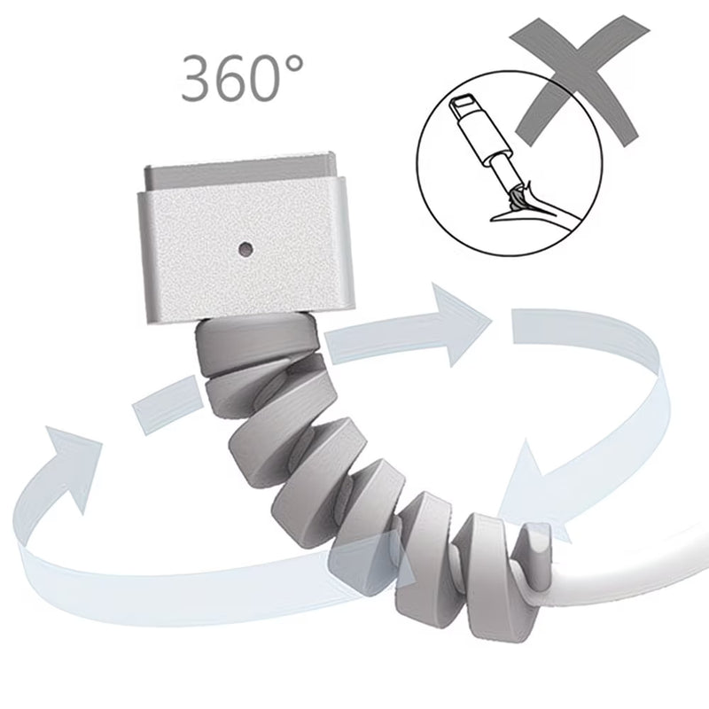 Durable spiral cable protector for mobile chargers