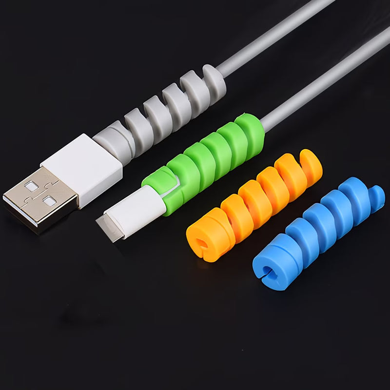 Flexible cable protector for phone charger