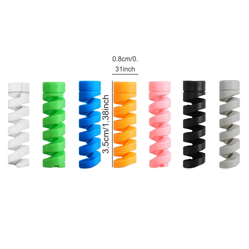 Flexible spiral wrap for protecting charging cables