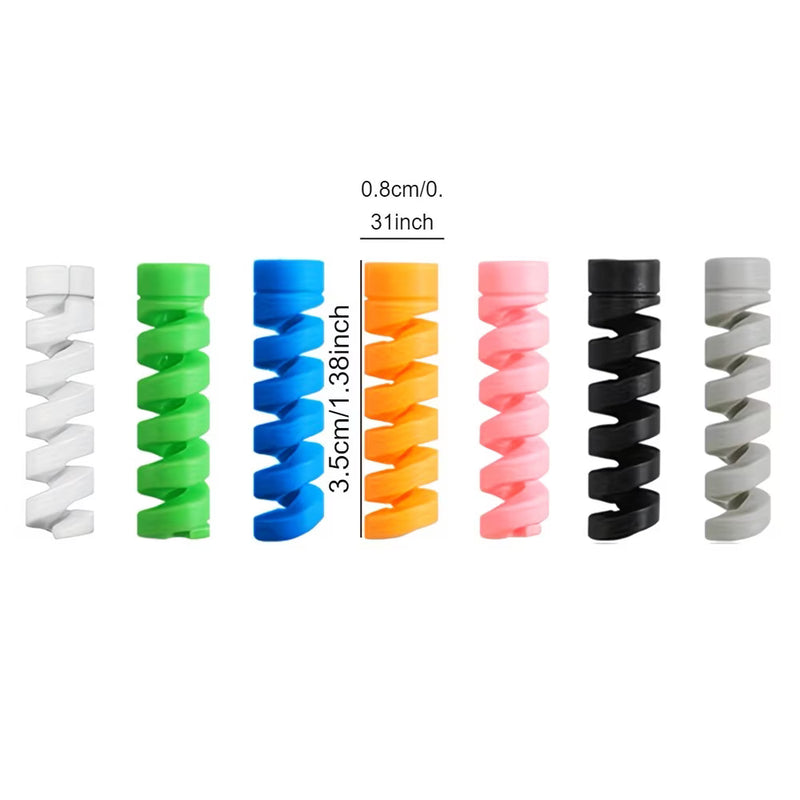 Flexible spiral wrap for protecting charging cables