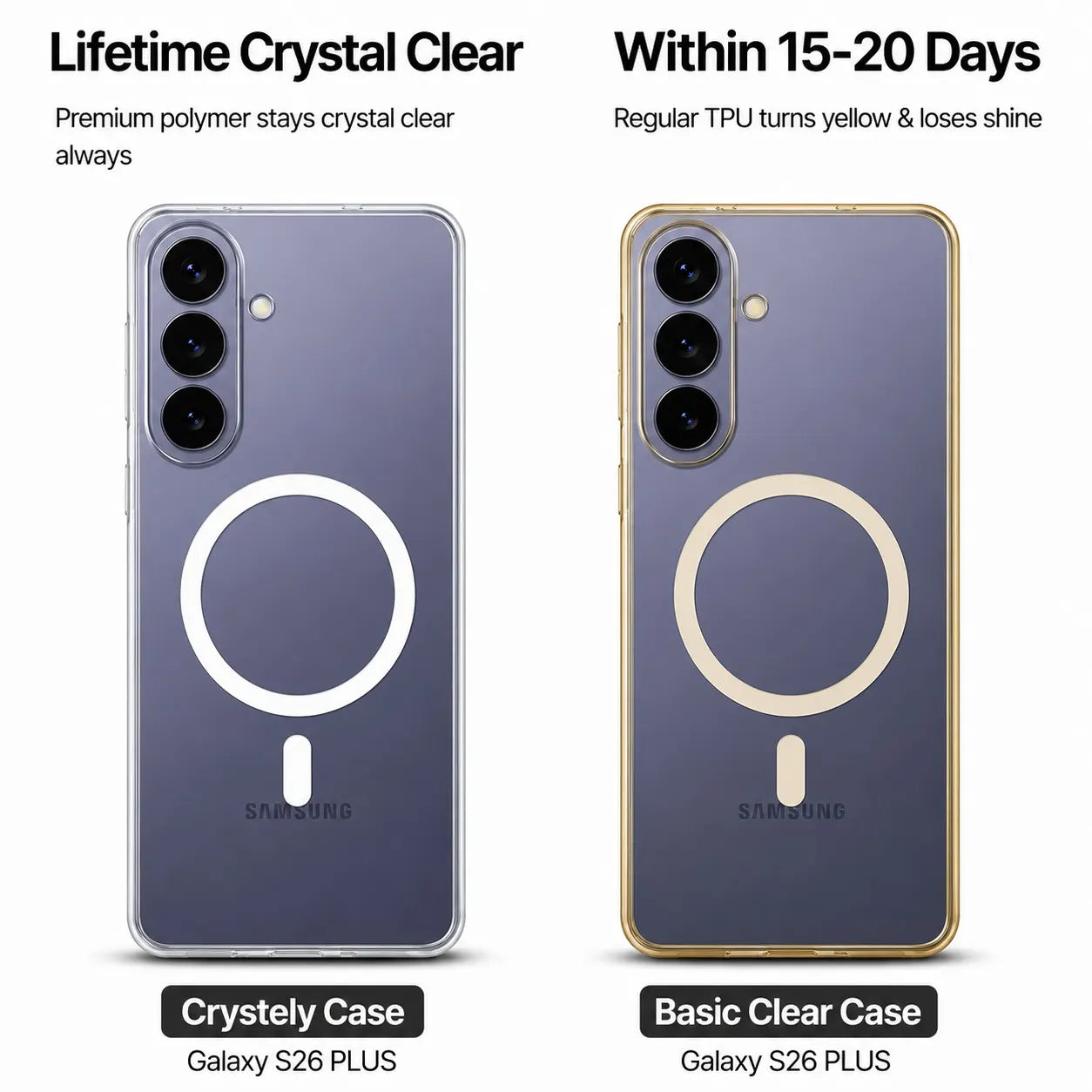 Samsung Galaxy S26 Plus - Anti Yellow MagSafe Clear Case