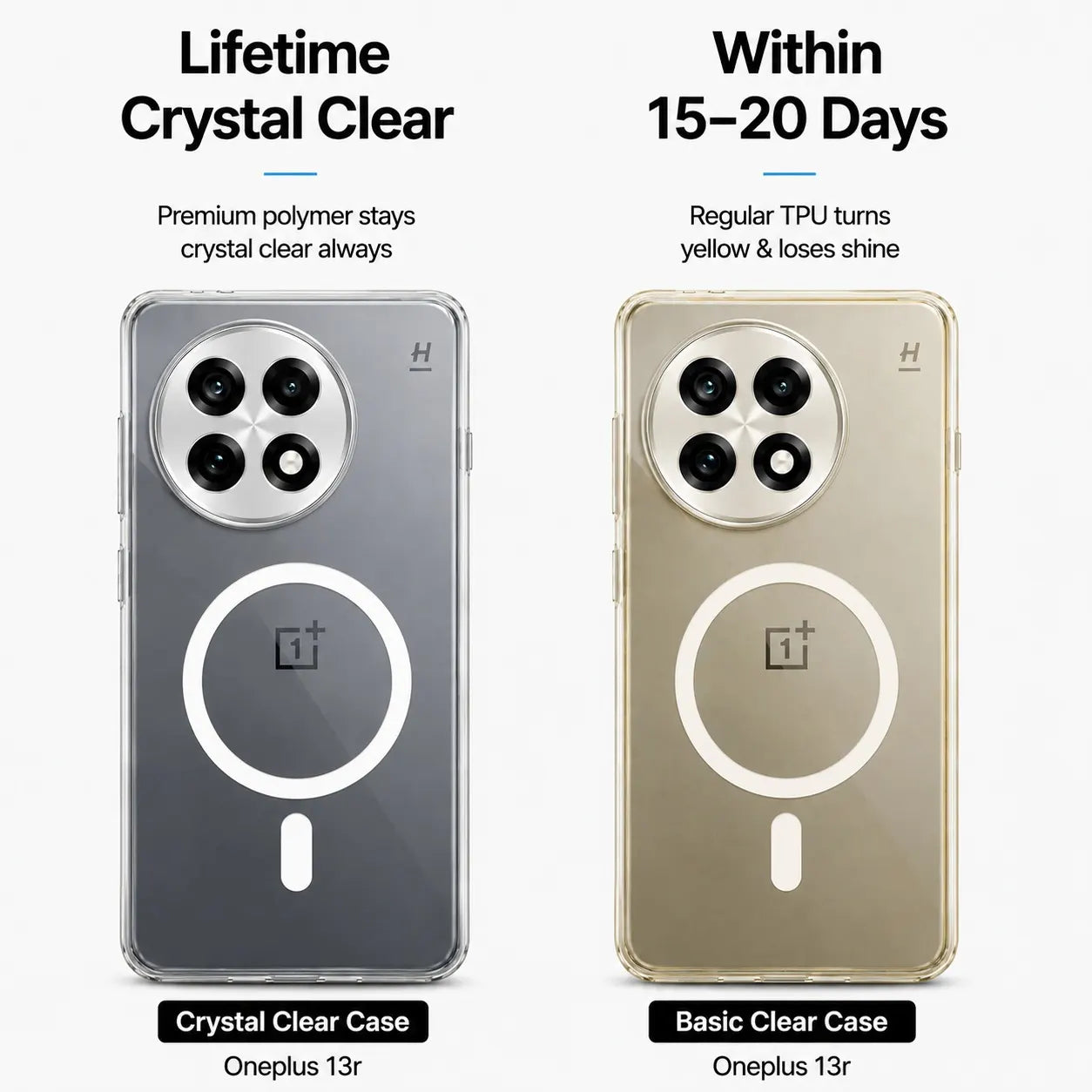 OnePlus 13R - Anti Yellow MagSafe Clear Case