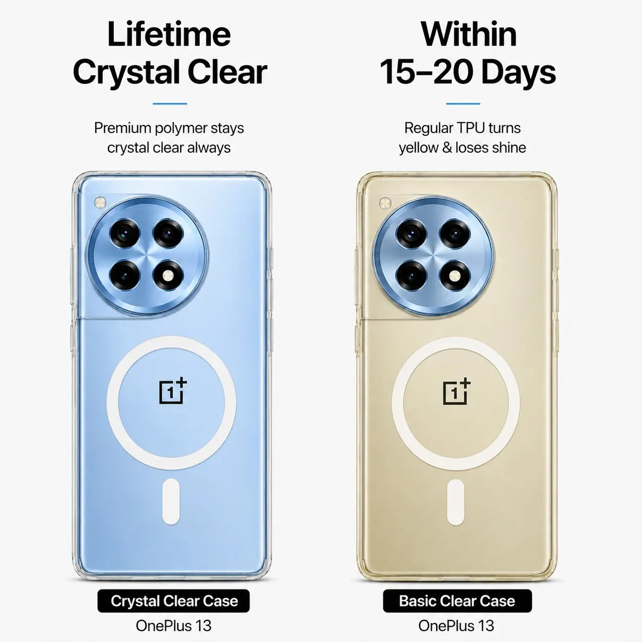 OnePlus 13 - Anti Yellow MagSafe Clear Case