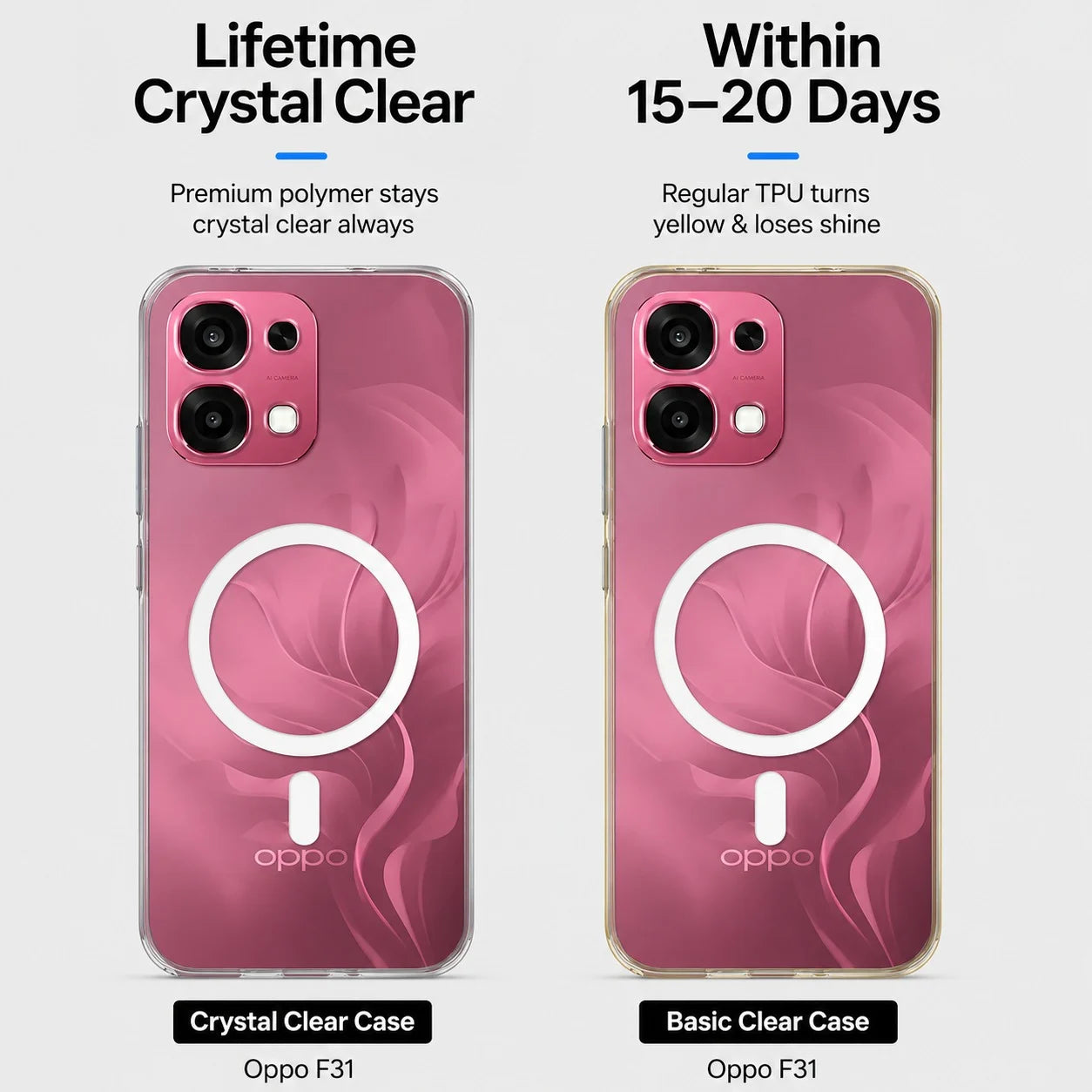 Oppo F31  - Anti Yellow MagSafe Clear Case