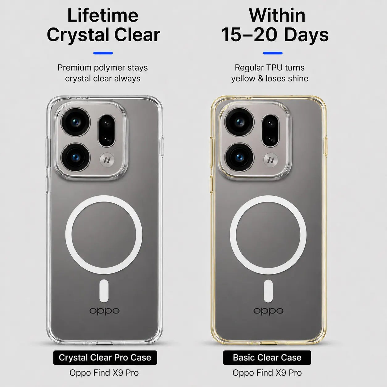OPPO FIND X9 PRO - Anti Yellow MagSafe Clear Case
