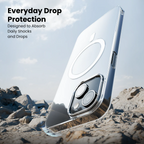 iPhone 14 Plus Anti Yellow Clear MagSafe Case everyday drop protection 