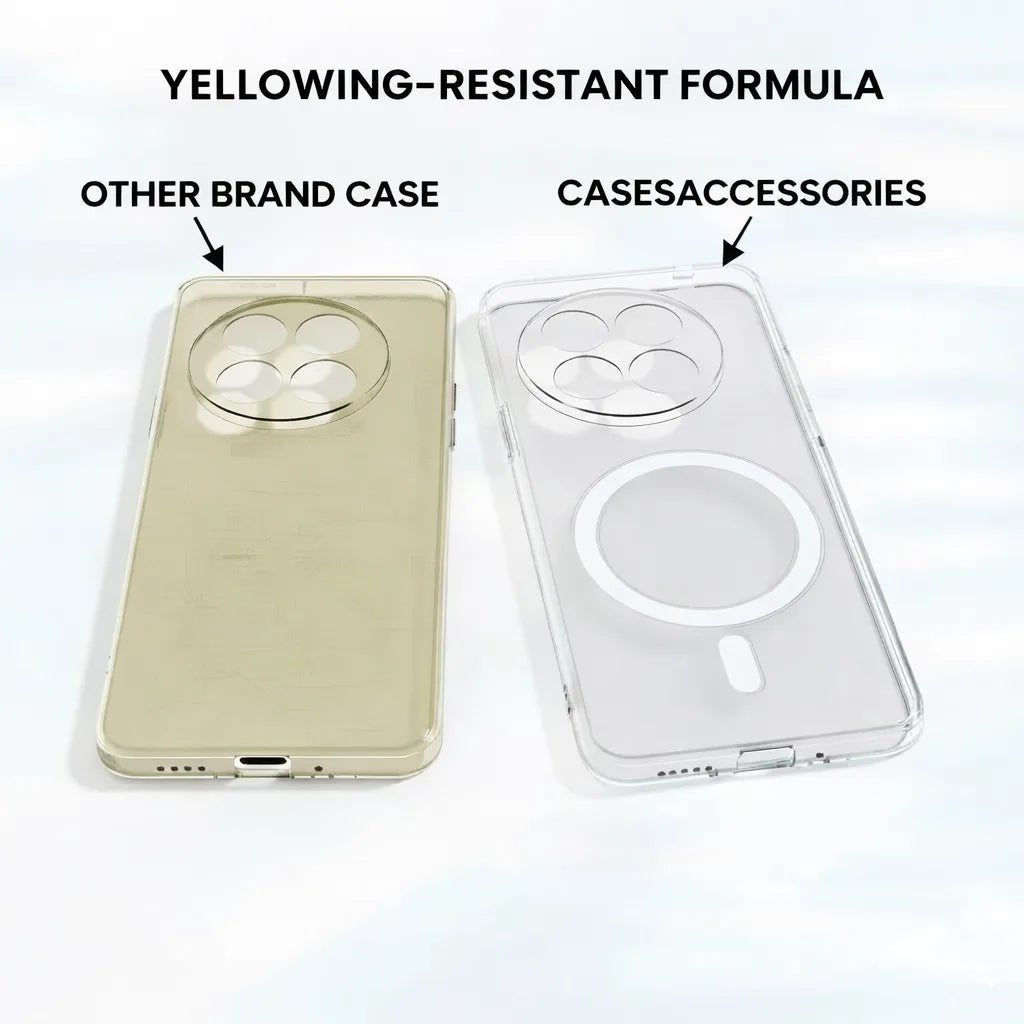 Casesaccessories magnetic clear case with raised camera protection