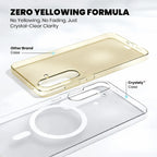 Anti Yellow Magsafe Clear Case Samsung S25 zero yellowing formula 