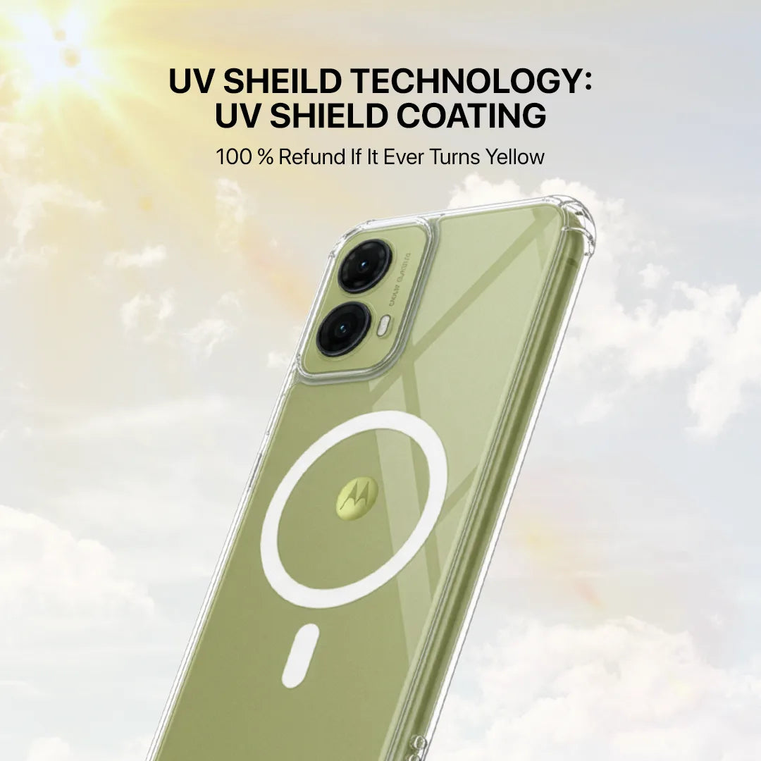 Crystal clear MagSafe compatible case Motorola G85 