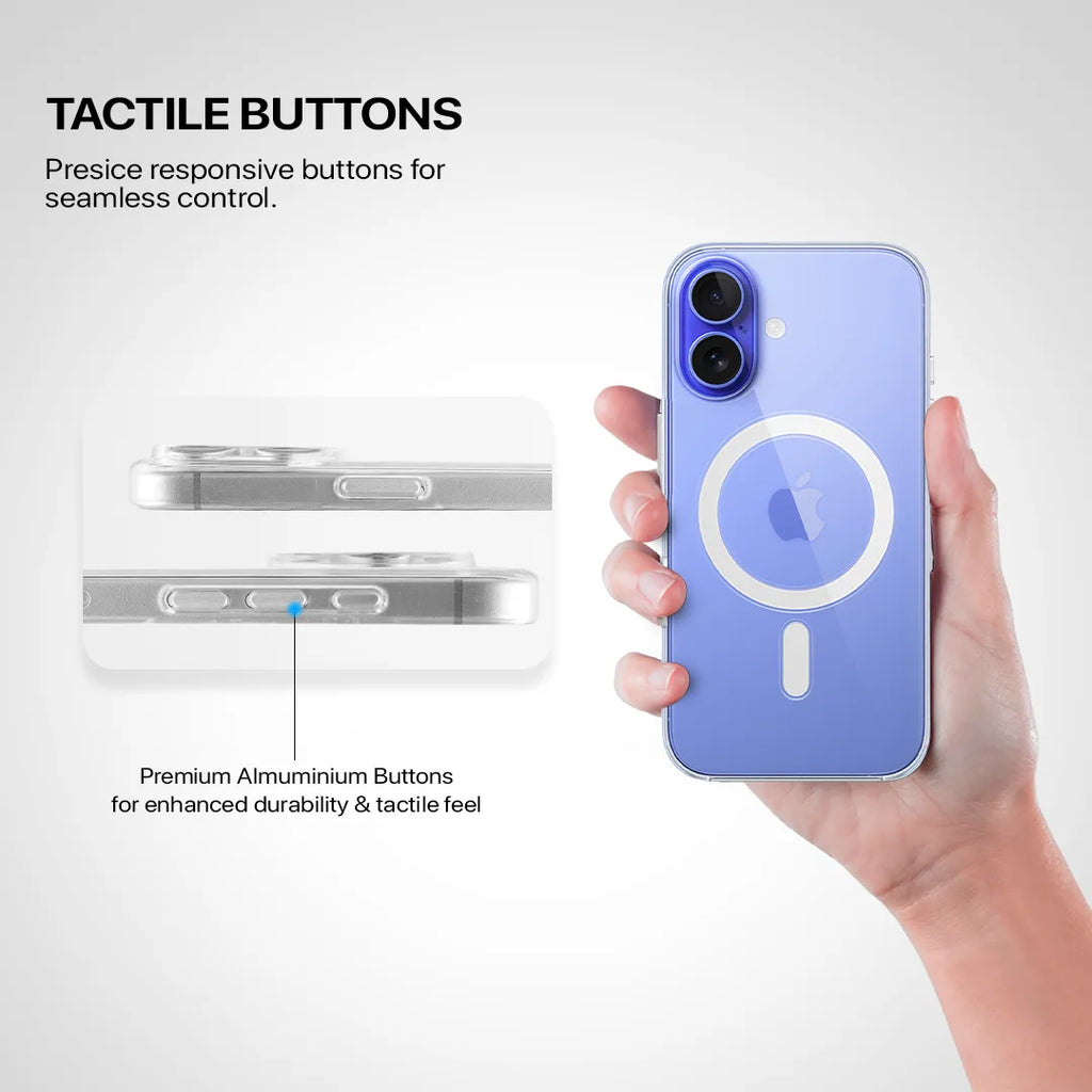 Raised edge protection iPhone 17 transparent back cover