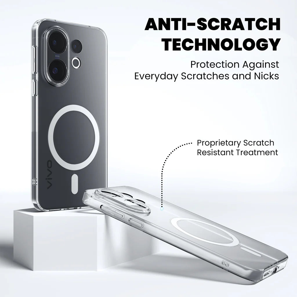 Anti-scratch technology – scratch resistant transparent MagSafe case for Vivo V60