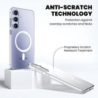 Proprietary anti-scratch coating on Crystely MagSafe case for Galaxy S24 FE