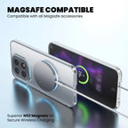 MagSafe Compatible Clear Case iQOO 15 — N52 Magnets Secure Wireless Charging
