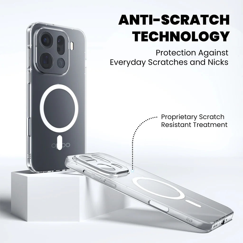 Anti-Scratch Technology MagSafe Clear Case for OPPO Find X9 — Scratch Resistant Coating