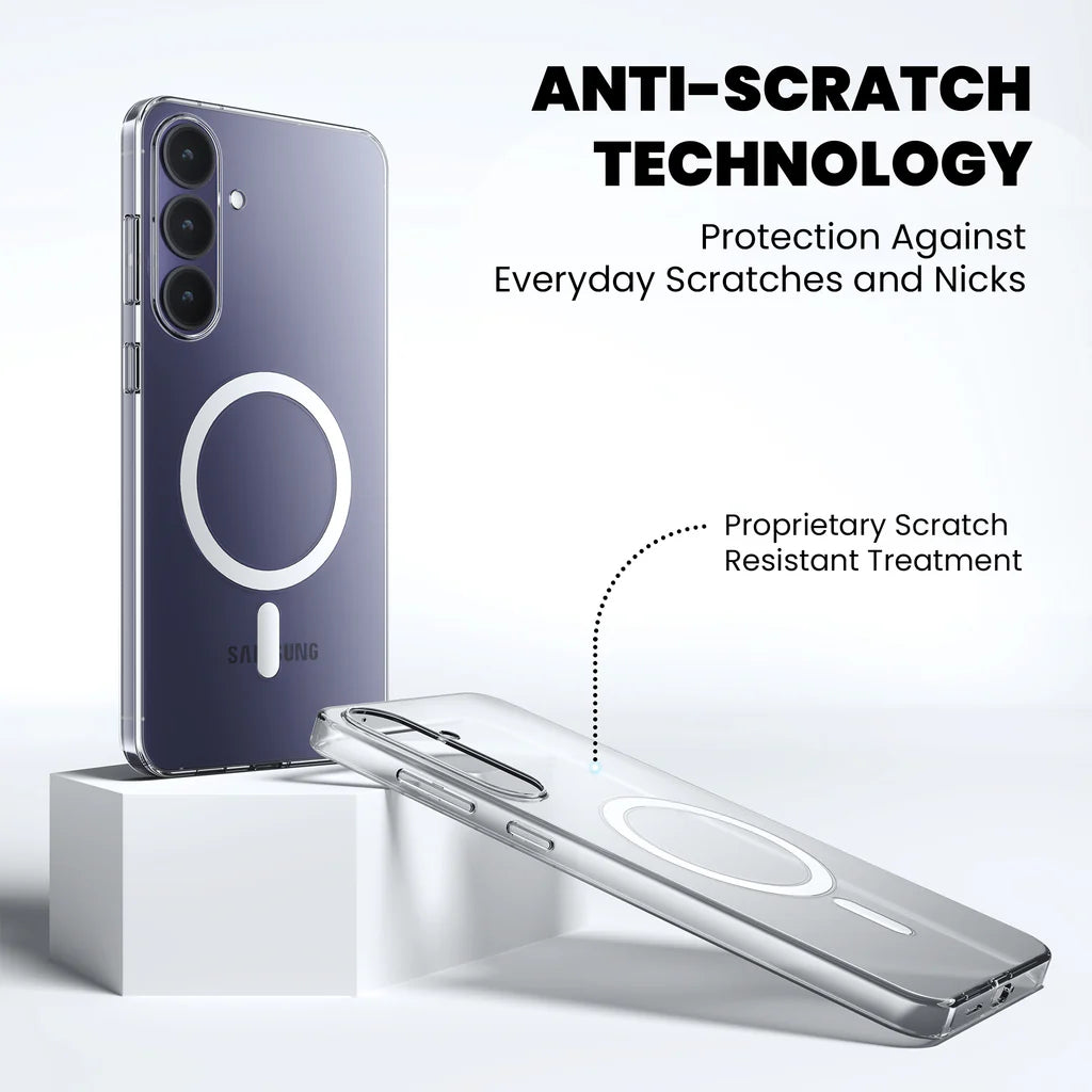 Anti-scratch technology proprietary treatment transparent case Galaxy S26 Plus
