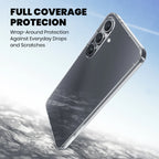 Full wrap-around drop protection on Crystely clear case for Galaxy S25 FE