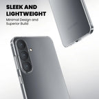Sleek and lightweight transparent clear case for Samsung Galaxy S26 by Crystely
