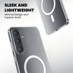 Sleek and lightweight Crystely MagSafe clear case for Samsung Galaxy S26 FE