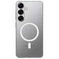 Crystely anti-yellow MagSafe clear case for Samsung Galaxy S25 Plus back view
