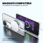 MagSafe compatible clear case for Vivo V40e 5G – N52 magnets wireless charging