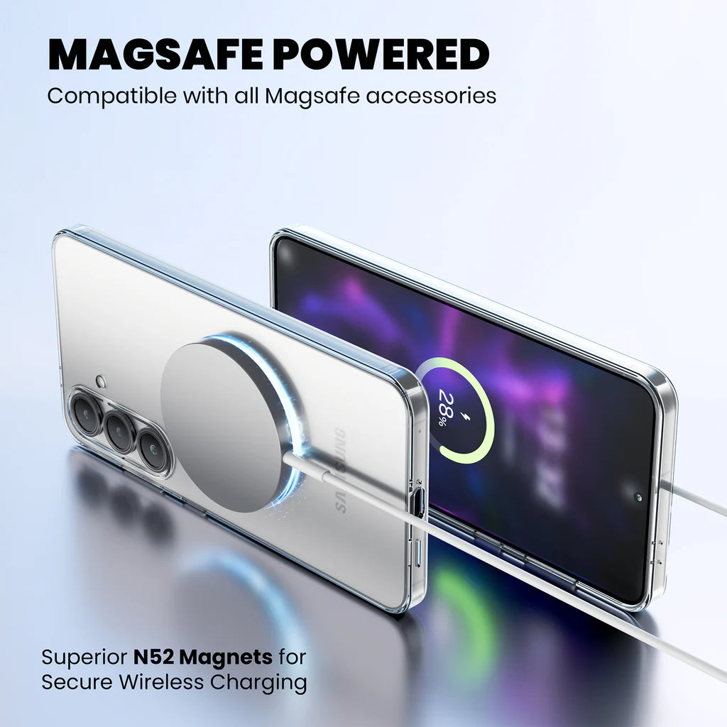 MagSafe compatible case N52 magnets wireless charging Samsung Galaxy S25 Plus
