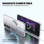 MagSafe compatible N52 magnet wireless charging clear case for Samsung Galaxy S26
