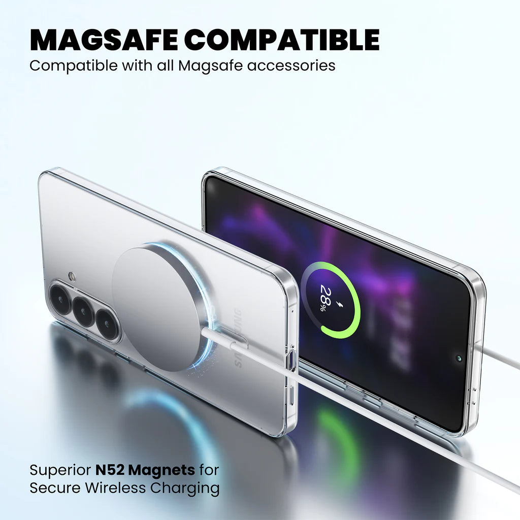 N52 magnets enabling MagSafe wireless charging on Samsung Galaxy S26 FE