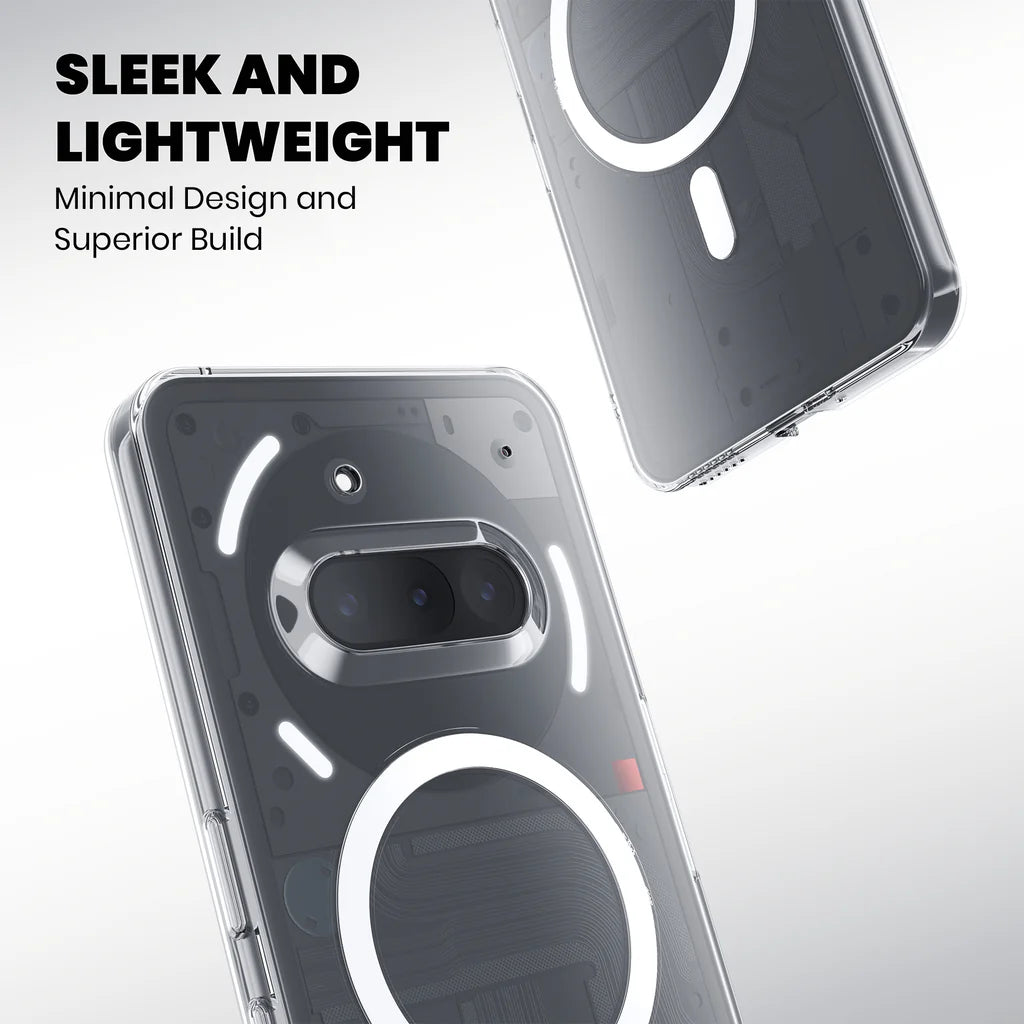 Slim and lightweight Nothing Phone 3A MagSafe clear case – side profile view