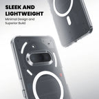 Slim and lightweight Nothing Phone 3A MagSafe clear case – side profile view