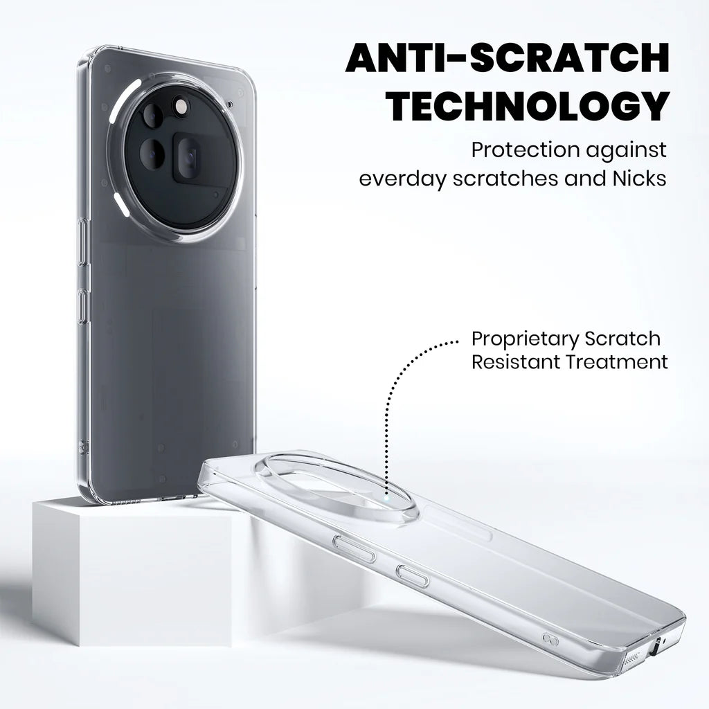 Nothing Phone 3a Pro clear case with proprietary anti-scratch technology – protection against everyday scratches and nicks