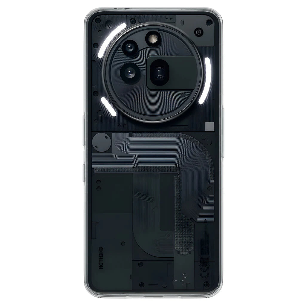 Crystely anti-yellow clear hard case for Nothing Phone 3a Pro – front view