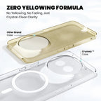 Nothing 3a Pro clear case showing glyph interface through crystal back