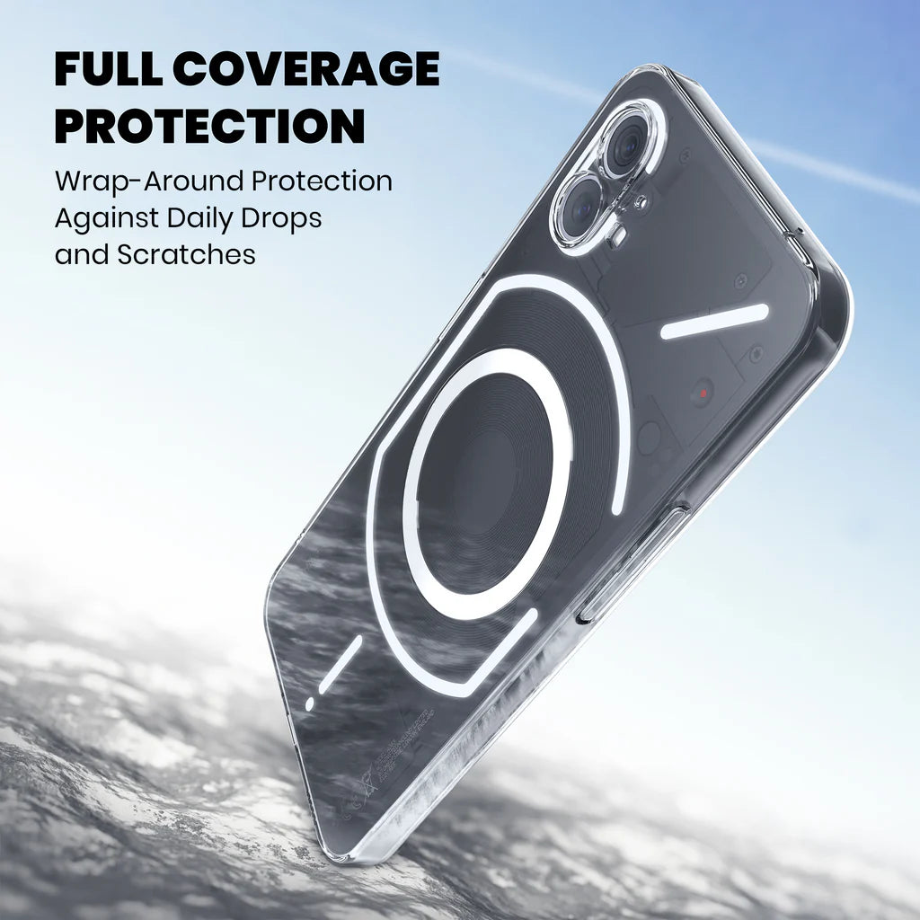Nothing Phone 2 MagSafe clear case with full coverage wrap-around drop protection