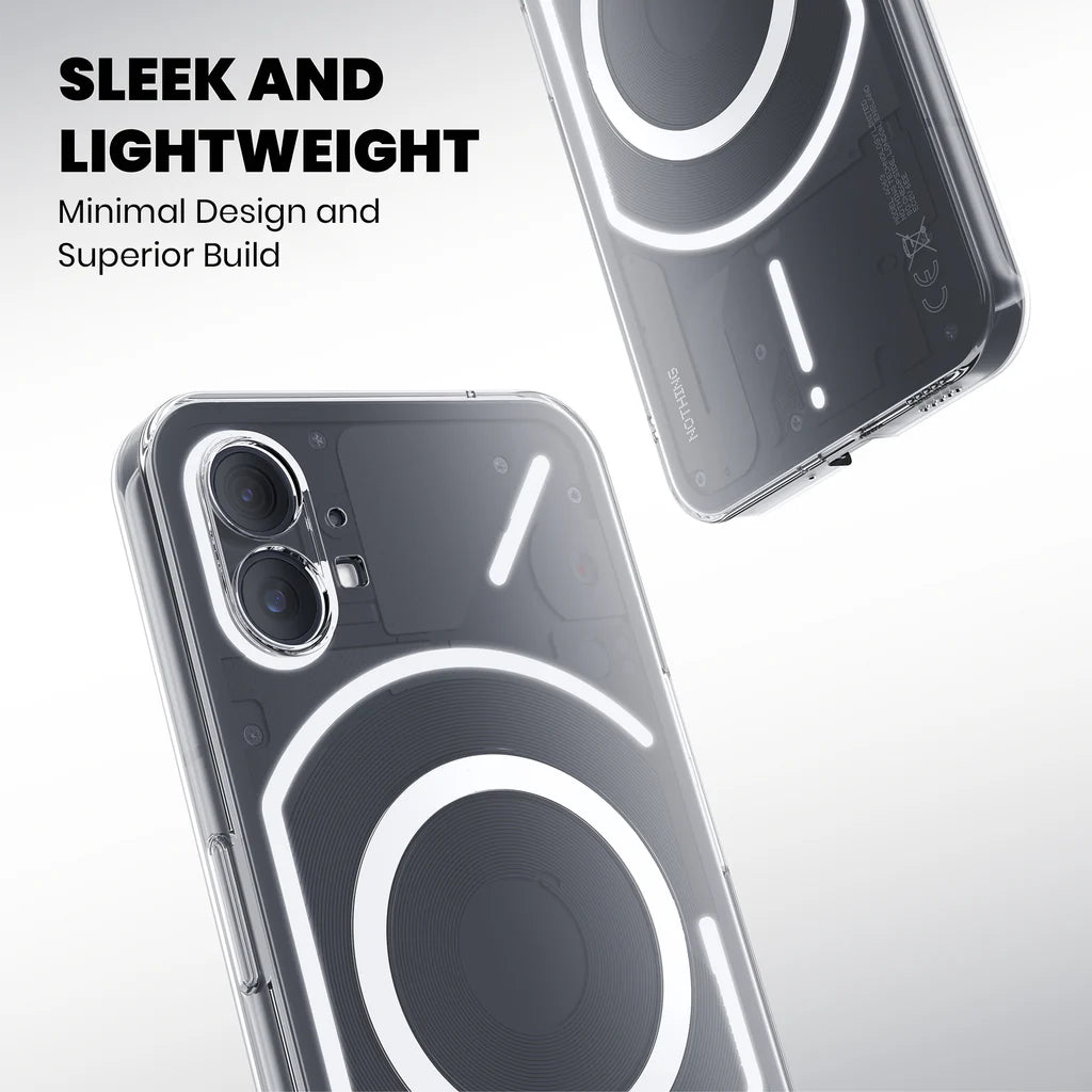 Slim and lightweight Nothing Phone 2 MagSafe clear case – side profile view