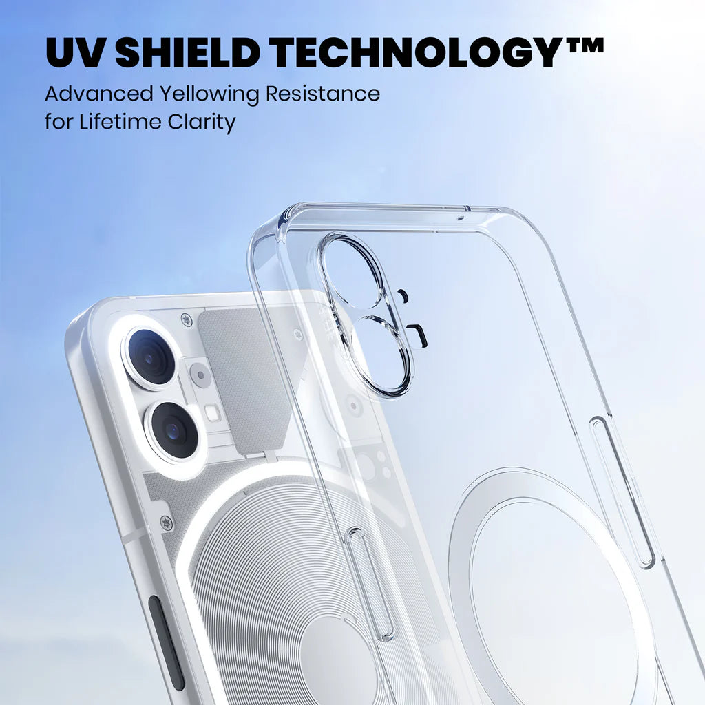 UV Shield Technology on Crystely Nothing Phone 2 MagSafe case – advanced yellowing resistance for lifetime clarity
