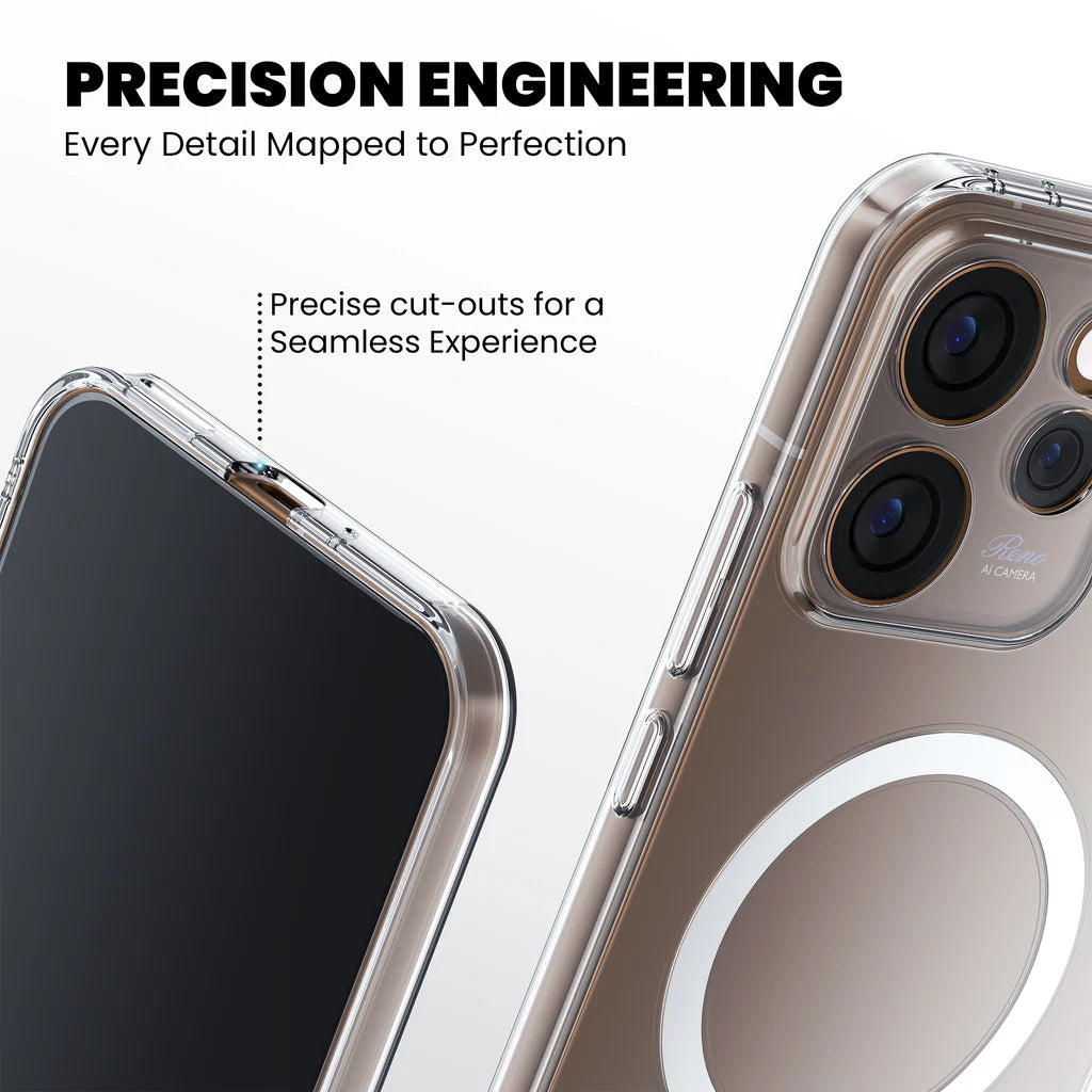 Precision Engineering Clear Case for OPPO Reno15 Pro 5G — Perfect Cutout Fit