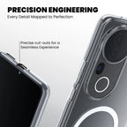 Precision engineering – precise cutouts on clear MagSafe case for Vivo V40e 5G