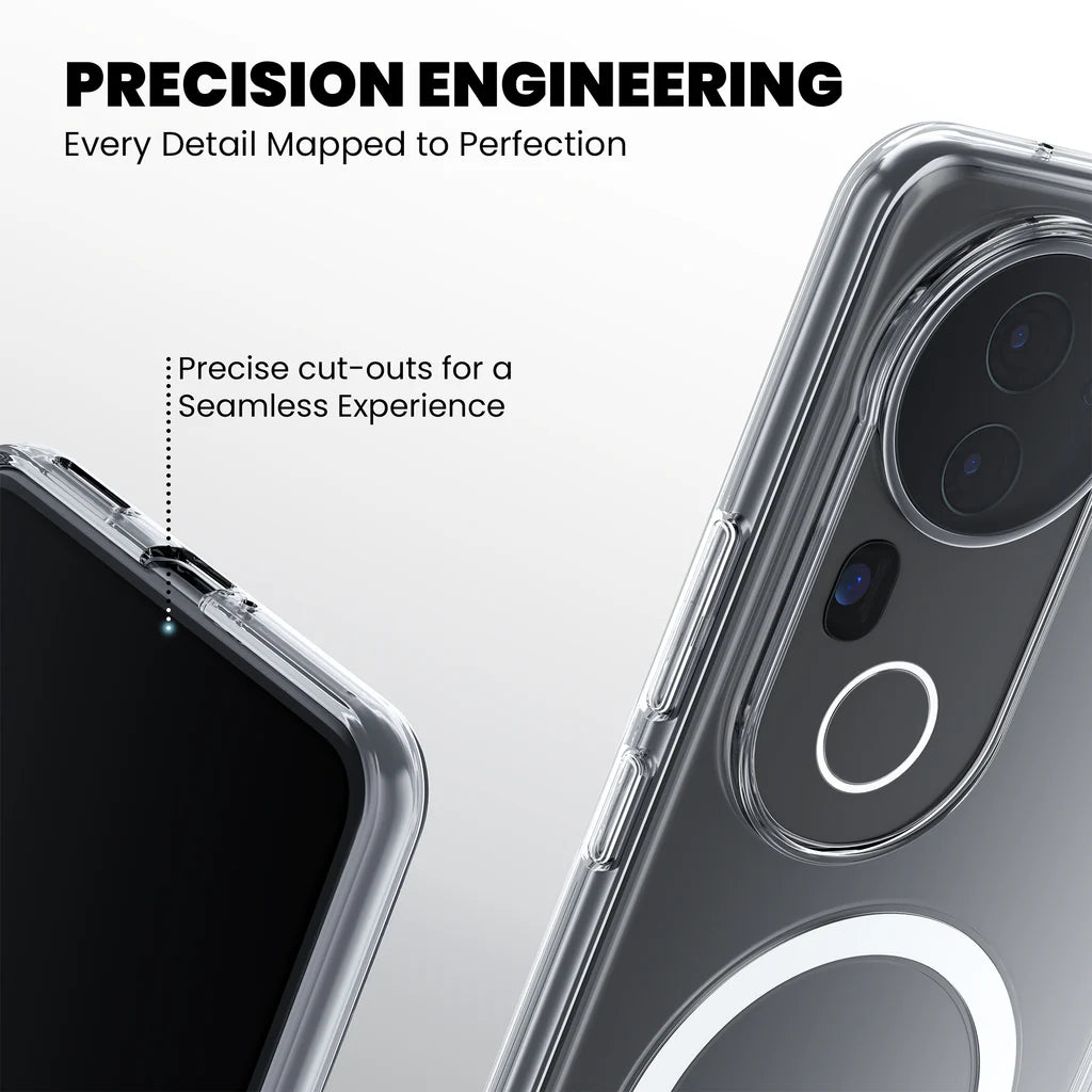 Precision engineering – precise cutouts on clear MagSafe case for Vivo V40e 5G