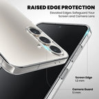 Raised edge protection — 1.2mm screen lip and 1.1mm camera guard on S24 FE
