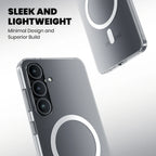 Sleek and lightweight transparent MagSafe case for Samsung Galaxy S25 Plus
