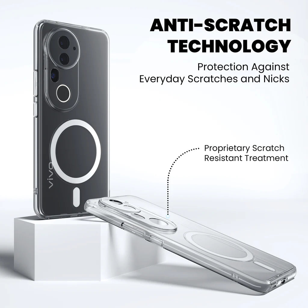 Anti-Yellow MagSafe Clear Case for Vivo T4 Ultra