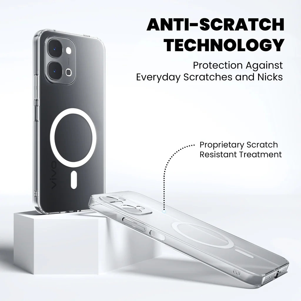 Anti-Yellow MagSafe Clear Case for Vivo T5x 5G