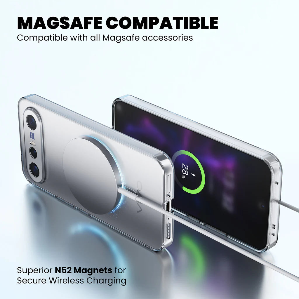 Anti-Yellow MagSafe Clear Case for Vivo X300 FE
