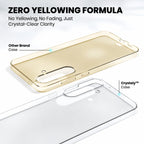 Crystely zero yellowing formula vs yellowed competitor clear case S26 FE
