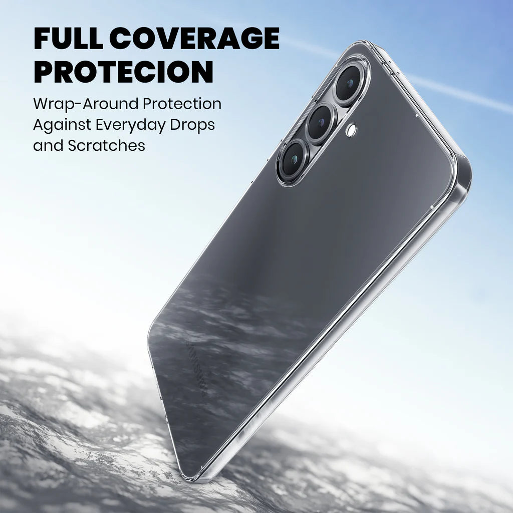 Full coverage protection clear case Samsung Galaxy S25 Plus wrap around drop scratch resistant
