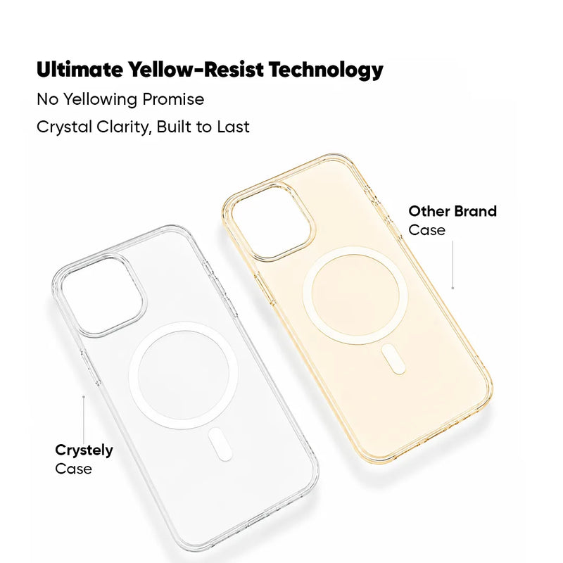 iPhone 15 Plus - Anti Yellow MagSafe Clear Case - Crystely