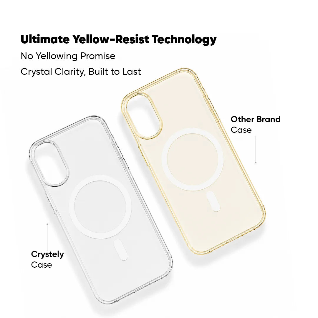 iPhone 16 Plus - Anti Yellow MagSafe Clear Case - Crystely