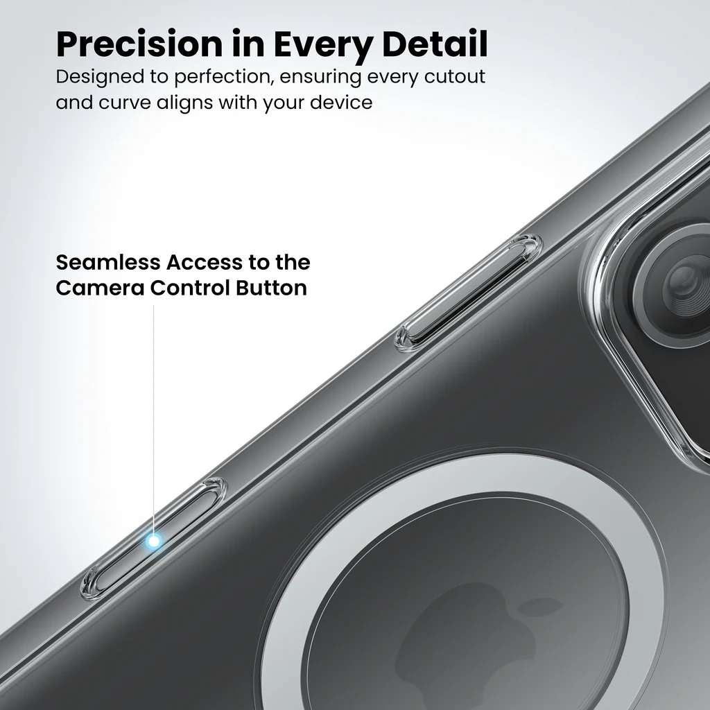 iPhone 16 Pro Anti Yellow Clear MagSafe Case camera control button